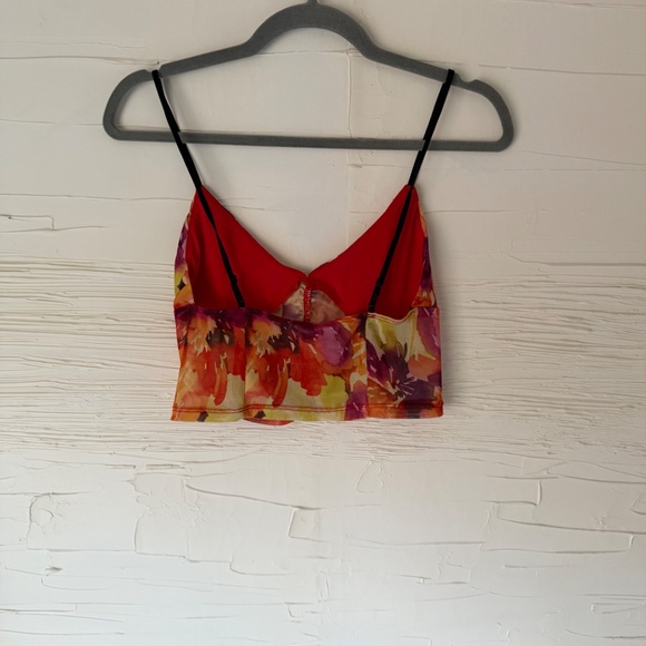 Garage | Tropical Print Crop Top | Size Medium - Picture 3 of 6